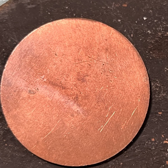 Bronze Coated Copper Horse Head Coin Medallion, Signed - Picture 2 of 3